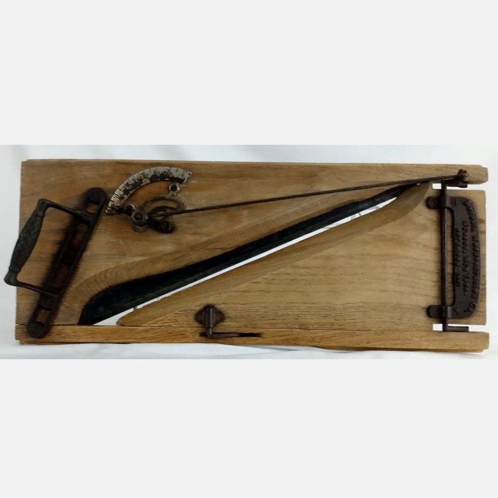 Antique 1885-1891 Newark NY Solid Oak Slicer